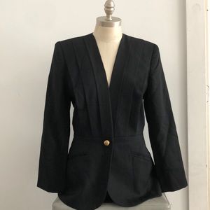 Ann Taylor vintage pleaded black blazer women